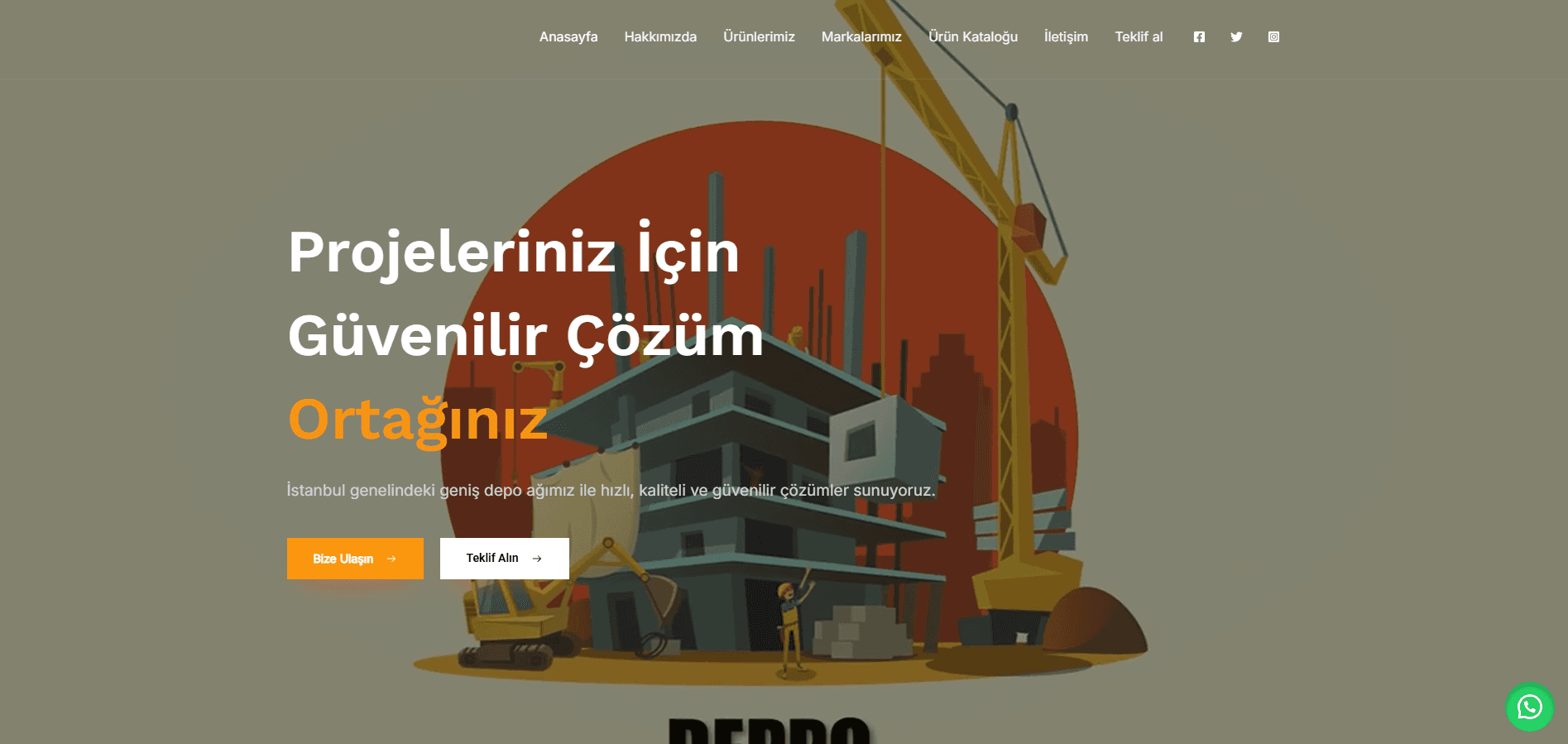 Deppo Yapı Web Sitesi & E-Katalog görsel 1